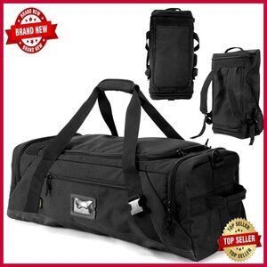 Large 65L Waterproof Duffle Bag with Backpack Straps Travel Gym Sports